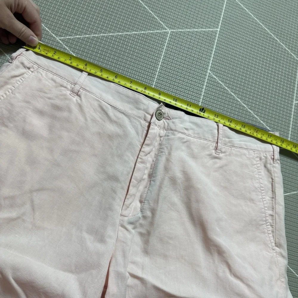 Faherty Men's Linen Cotton Blend Shorts 34 Light Pink 9
